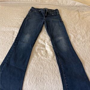 Lucky Brand Dark Blue Flare Jeans- Lolita Boot